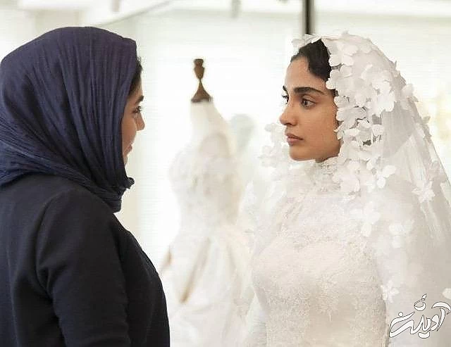 الهه حصاری در فیلم هایلایت الهه حصاری با لباس عروس